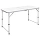 Vidaxl campingtafel inklapbaar en verstelbaar 120x60 cm aluminium