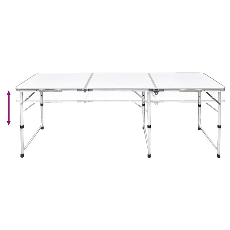 Afbeelding laden in galerijviewer, Vidaxl campingtafel inklapbaar en verstelbaar in hoogte 180x60 cm
