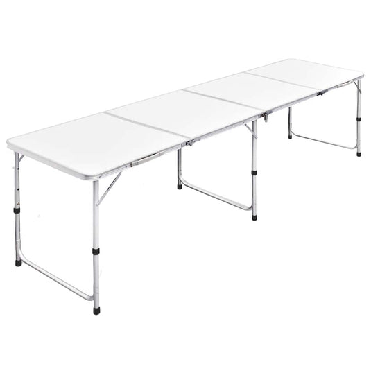 Vidaxl campingtafel inklapbaar en verstelbaar 240x60 cm aluminium