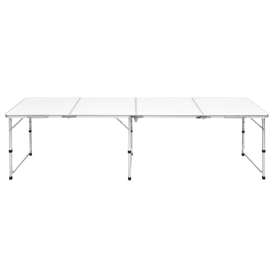 Vidaxl campingtafel inklapbaar en verstelbaar 240x60 cm aluminium