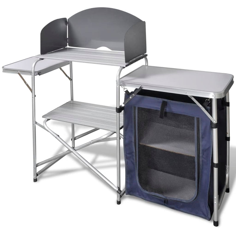 Load image into Gallery viewer, VidaXL Campingkeuken inklapbaar met windscherm aluminium
