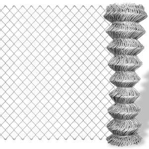 Vidaxl gaashek 15x1,5 m gegalvaniseerd staal zilverkleurig