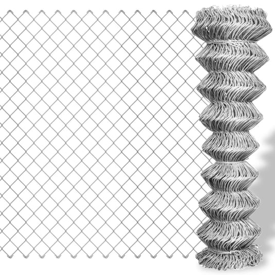 Vidaxl gaashek 15x1,5 m gegalvaniseerd staal zilverkleurig