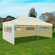VidaXL Partytent pop-up inklapbaar 3x6 m crème