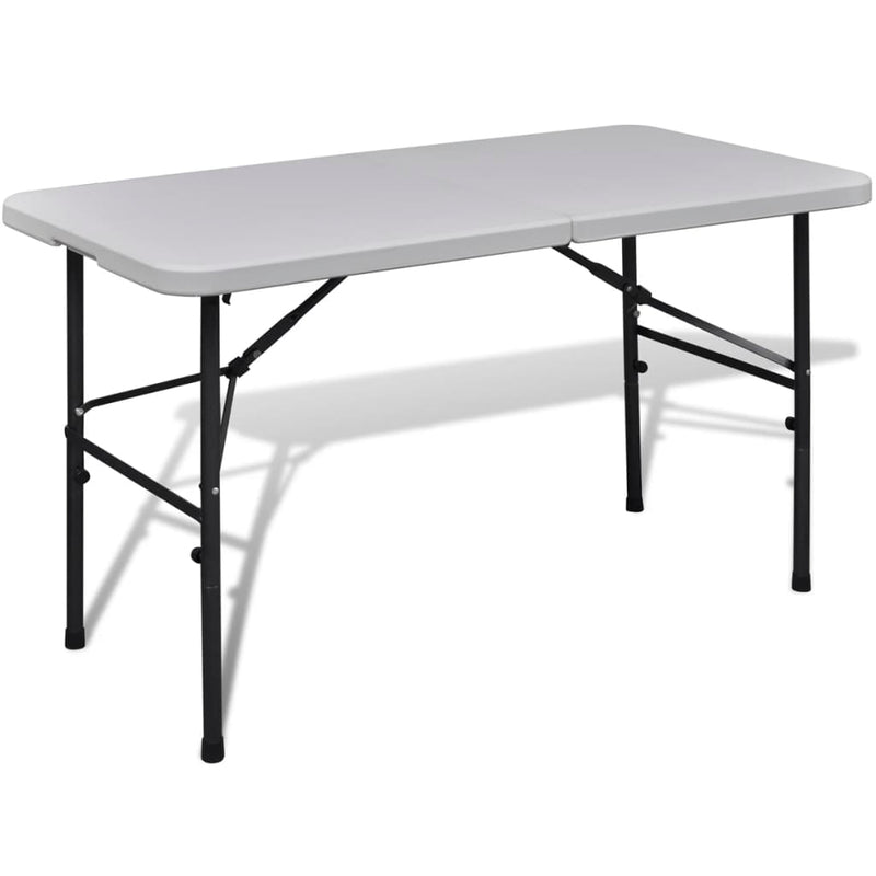 Load image into Gallery viewer, VidaXL Klaptafel voor buiten 122 cm HDPE wit
