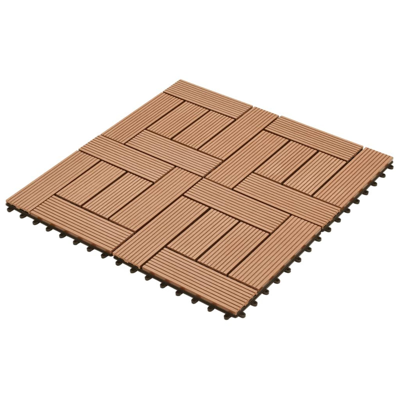 Load image into Gallery viewer, VidaXL Terrastegels 11 stuks 30 x 30 cm WPC 1 m2 bruin
