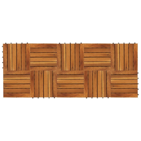 Vidaxl terrastegels acaciahout 30 x 30 cm verticaal patroon (10 stuks)