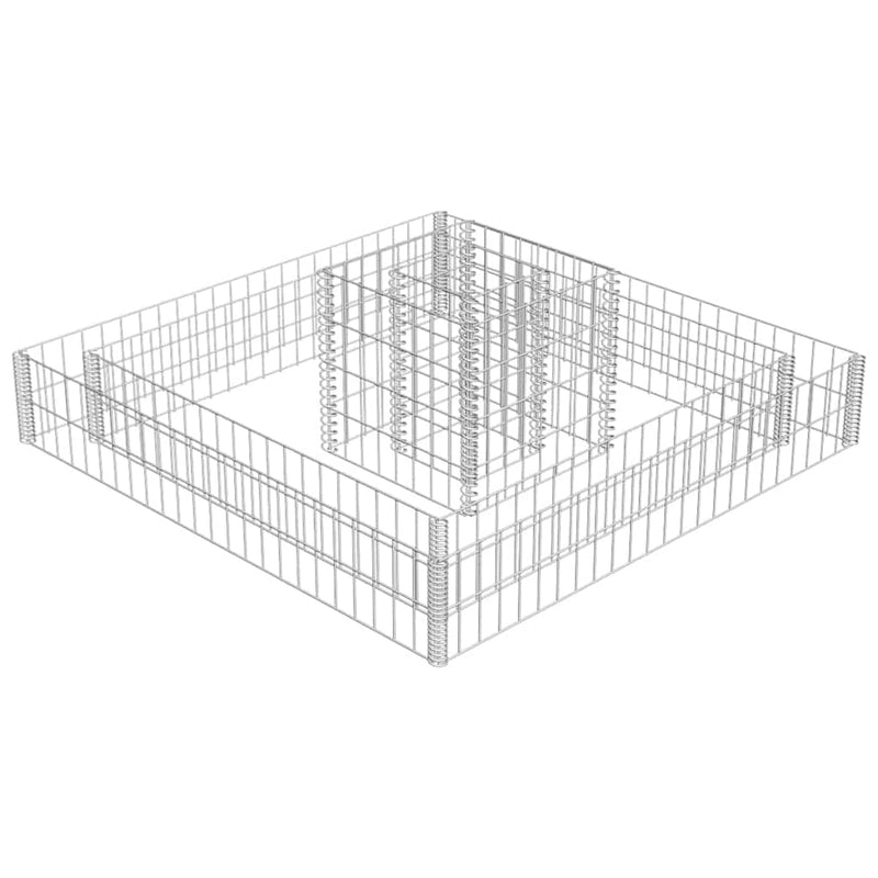 Afbeelding laden in galerijviewer, Vidaxl gabion plantenbak 120x120x20 cm gegalvaniseerd staal
