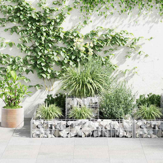 Vidaxl gabion plantenbak 120x120x20 cm gegalvaniseerd staal