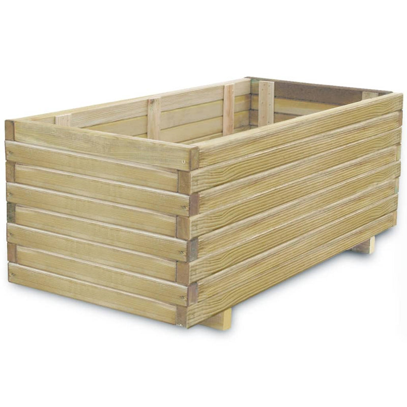 Load image into Gallery viewer, VidaXL Plantenbak verhoogd rechthoekig 100x50x40 cm hout
