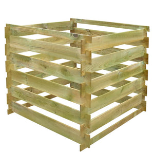 VidaXL Compostbak gelat vierkant 0,54 m³ hout
