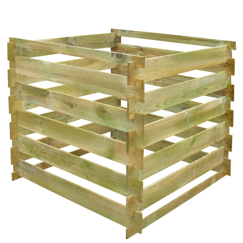 Load image into Gallery viewer, VidaXL Compostbak gelat vierkant 0,54 m³ hout
