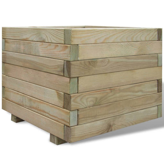 VidaXL Plantenbak verhoogd vierkant 50x50x40 cm hout