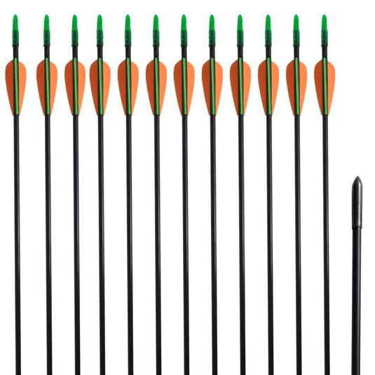 Vidaxl recurveboog standaard met pijlen 30 0,6 cm glasvezel 12 stuks