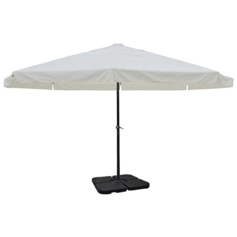 Load image into Gallery viewer, VidaXL Parasol met draagbare voet aluminium (wit)
