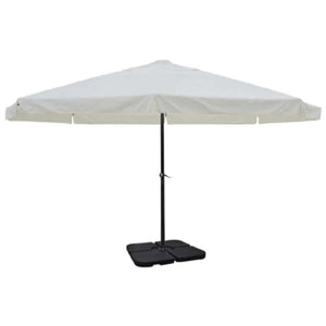 Vidaxl parasol met draagbare voet aluminium (wit)