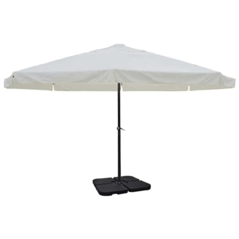 ギャラリービューアに画像をロードする, Vidaxl parasol met draagbare voet aluminium (wit)
