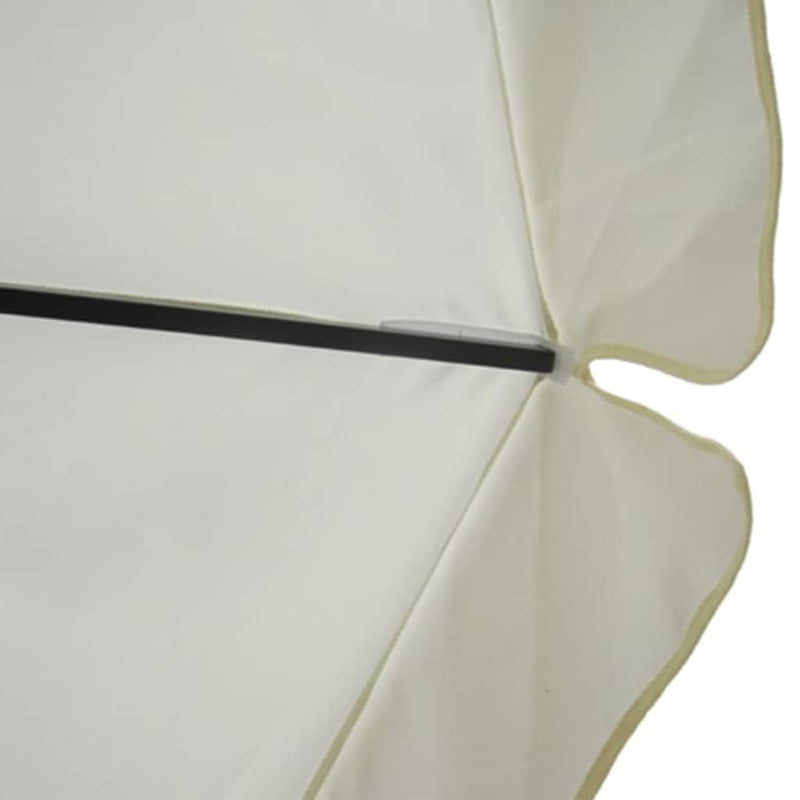 ギャラリービューアに画像をロードする, Vidaxl parasol met draagbare voet aluminium (wit)
