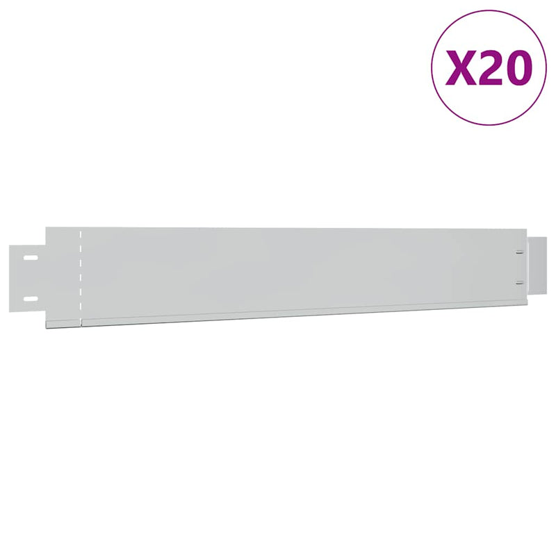 Load image into Gallery viewer, Vidaxl 20 st grasboord flexibel 100x14 cm gegalvaniseerd staal
