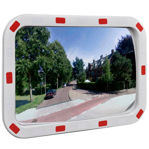 Vidaxl verkeersspiegel rechthoekig met reflectors 40x60 cm