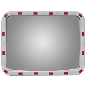 Vidaxl verkeersspiegel rechthoekig met reflectors 60x80 cm