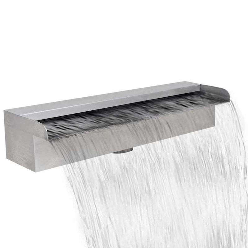Load image into Gallery viewer, Vidaxl zwembadwaterval rechthoekig 45 cm roestvrij staal
