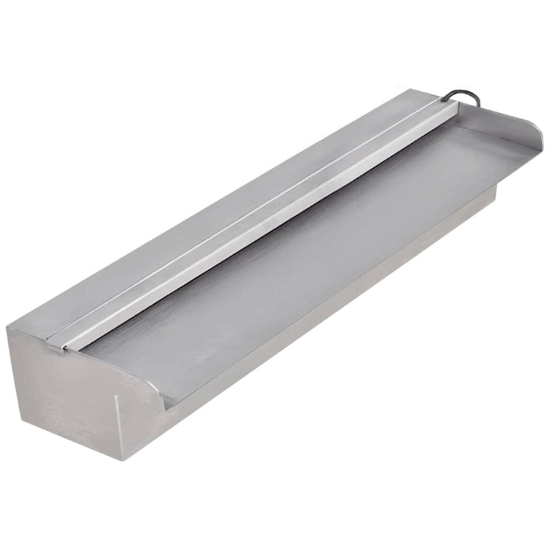 Load image into Gallery viewer, Vidaxl zwembadwaterval met led's rechthoekig 45 cm roestvrij staal
