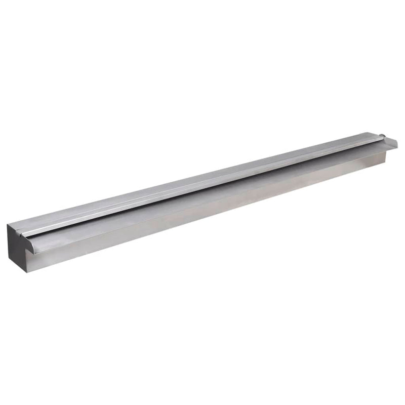 Load image into Gallery viewer, Vidaxl zwembadwaterval met led's rechthoekig 90 cm roestvrij staal
