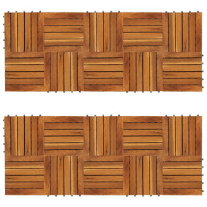 VidaXL Terrastegels 20 st verticaal patroon 30x30 cm acaciahout