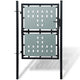 Vidaxl zwarte enkele deur schuttingpoort 100x150 cm