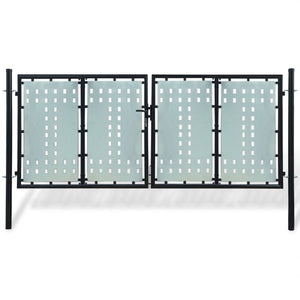 VidaXL Poort enkel 300x175 cm zwart