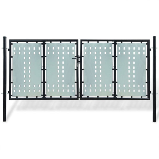 VidaXL Poort enkel 300x175 cm zwart