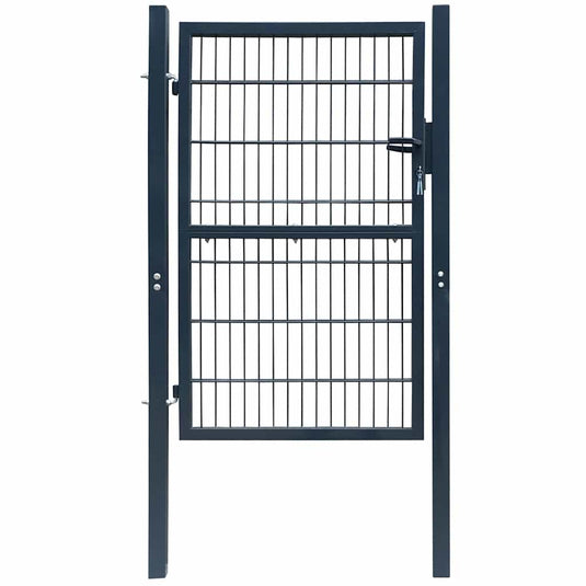 Vidaxl 2d poort (enkel) antracietgrijs 100x120 cm