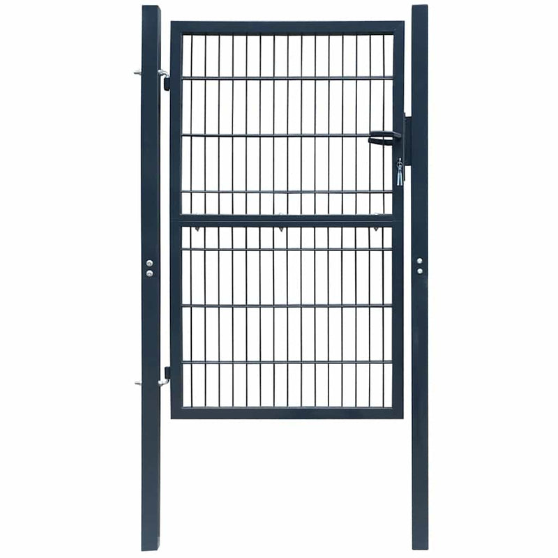 Load image into Gallery viewer, Vidaxl 2d poort (enkel) antracietgrijs 100x120 cm
