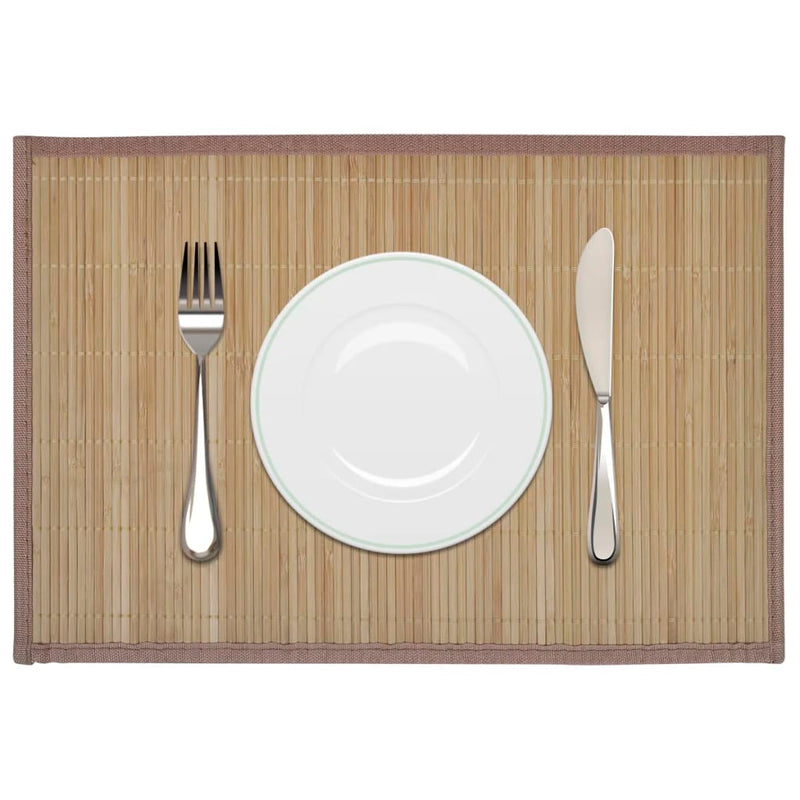 Load image into Gallery viewer, Vidaxl 6 st placemats 30x45 cm bamboe bruin
