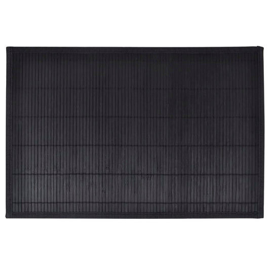 Vidaxl 6 placemats bamboe 30 x 45 cm zwart