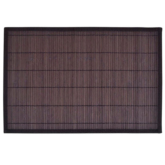 Vidaxl 6 placemats bamboe 30 x 45 cm donkerbruin