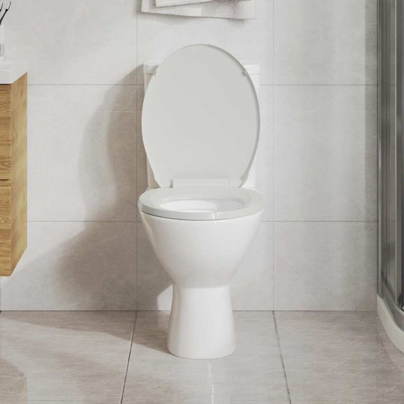 Load image into Gallery viewer, Vidaxl toiletbril soft-close ovaal wit
