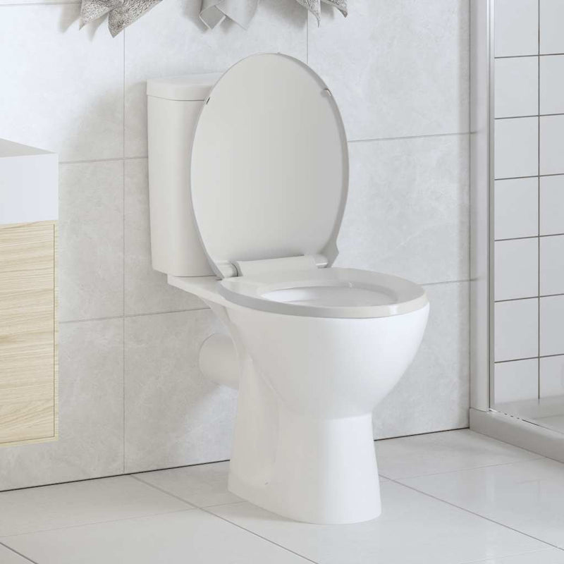Load image into Gallery viewer, Vidaxl toiletbril soft-close ovaal wit
