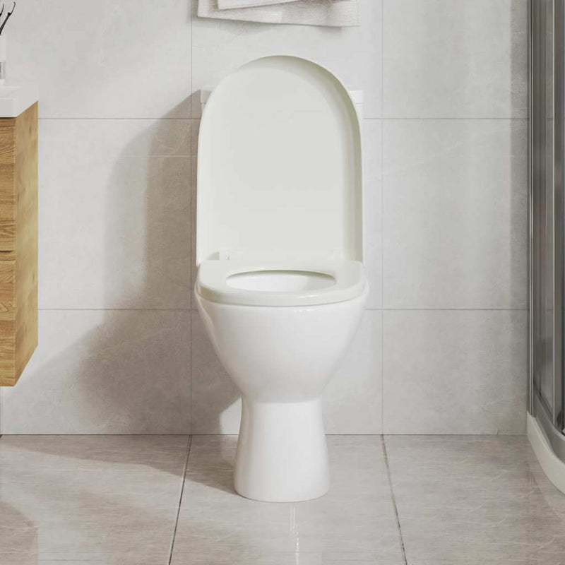 Load image into Gallery viewer, Vidaxl toiletbril soft-close met quick-release ontwerp vierkant wit

