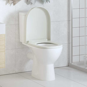 Vidaxl toiletbril soft-close met quick-release ontwerp vierkant wit