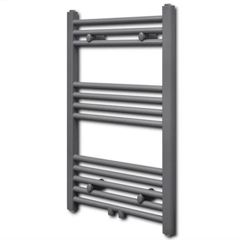 Cargue la imagen en el visor de la galería, Vidaxl radiator handdoekenrek recht 500x764 mm grijs
