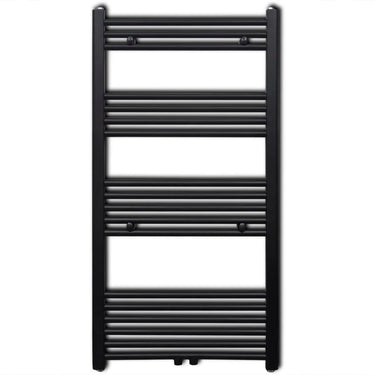 Vidaxl radiator handdoekenrek recht 600x1160 mm zwart