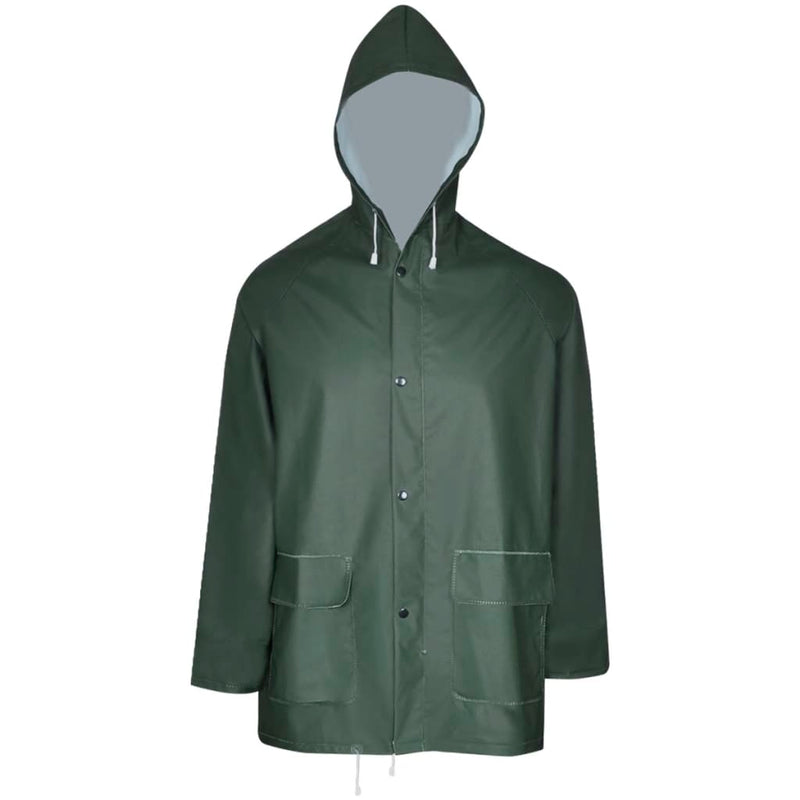 Cargue la imagen en el visor de la galería, Vidaxl tweedelig regenpak waterbestendig met capuchon groen xl
