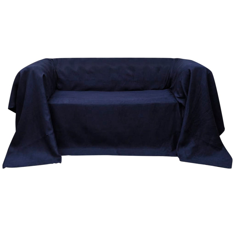 Load image into Gallery viewer, Vidaxl bankhoes microsuede marineblauw 140 x 210 cm
