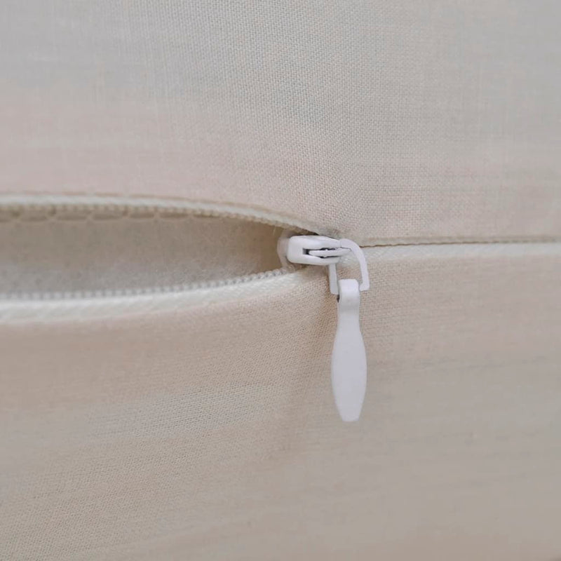 Load image into Gallery viewer, VidaXL Kussenhoezen katoen 50 x 50 cm beige 4 stuks
