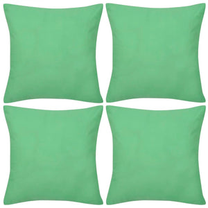 Vidaxl kussenhoezen katoen 40 x 40 cm appeltjesgroen 4 stuks