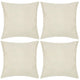 VidaXL Kussenhoezen linnen look 80 x 80 cm beige 4 stuks