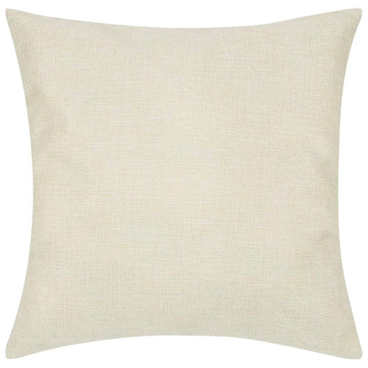 VidaXL Kussenhoezen linnen look 80 x 80 cm beige 4 stuks