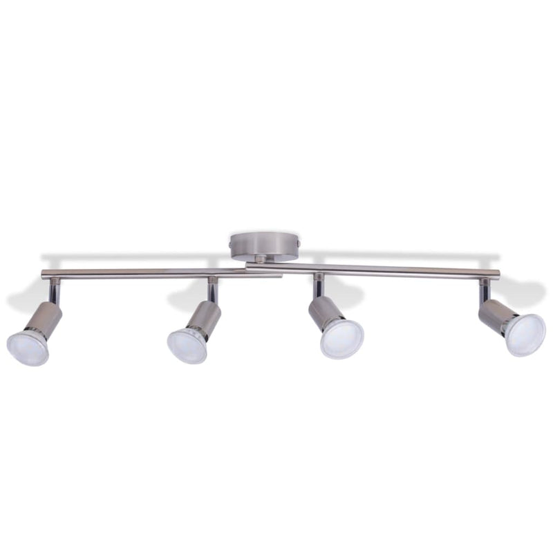 Load image into Gallery viewer, VidaXL Plafondlamp met 4 led-spotlights satijn nikkel
